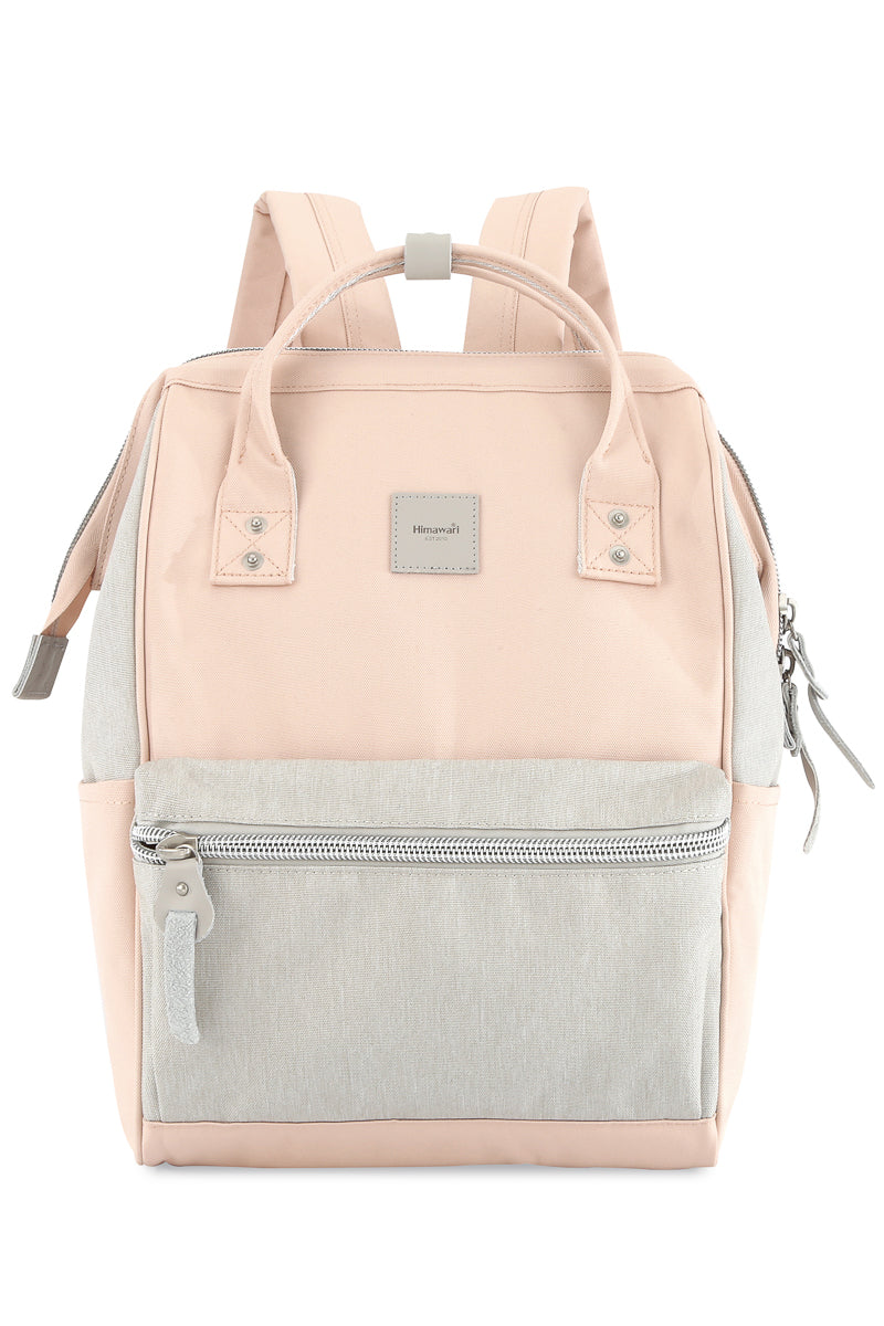 WATER RESISTANT LAPTOP BACKPACK-1881 GREY/PINK – HIMAWARI