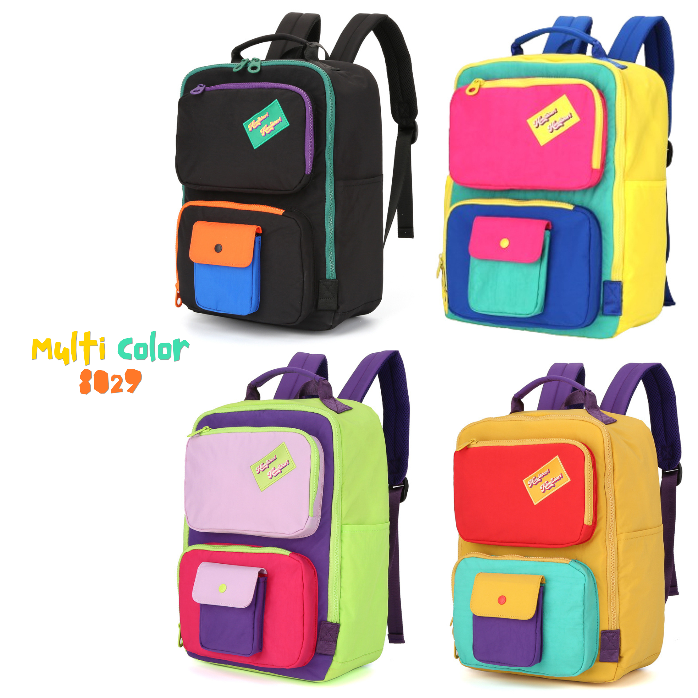 CUTE MIXED COLOR BACKPACK- 8029 ALL COLOR