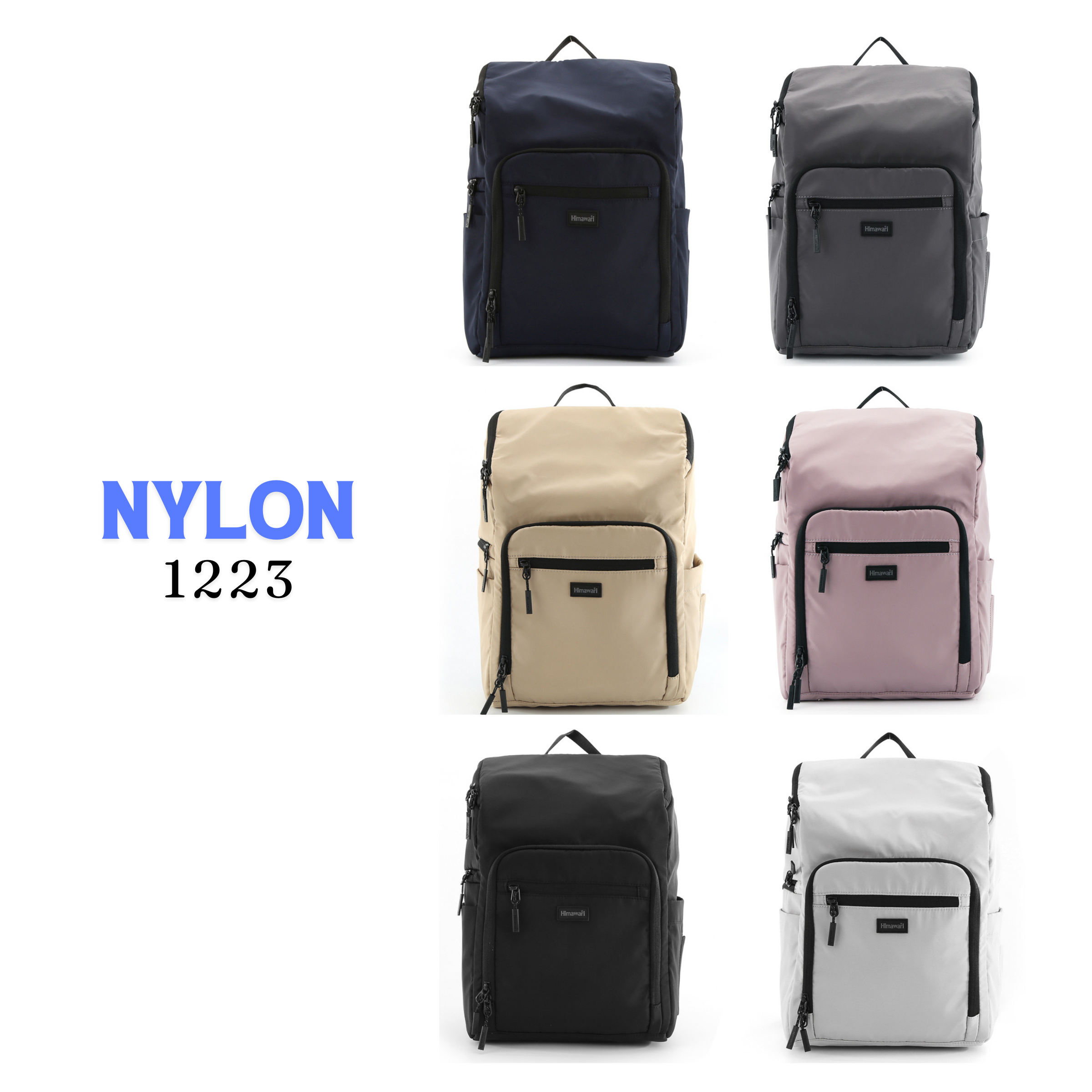 NYLON WATERPROOF BACKPACK 1223 - ALL COLOR