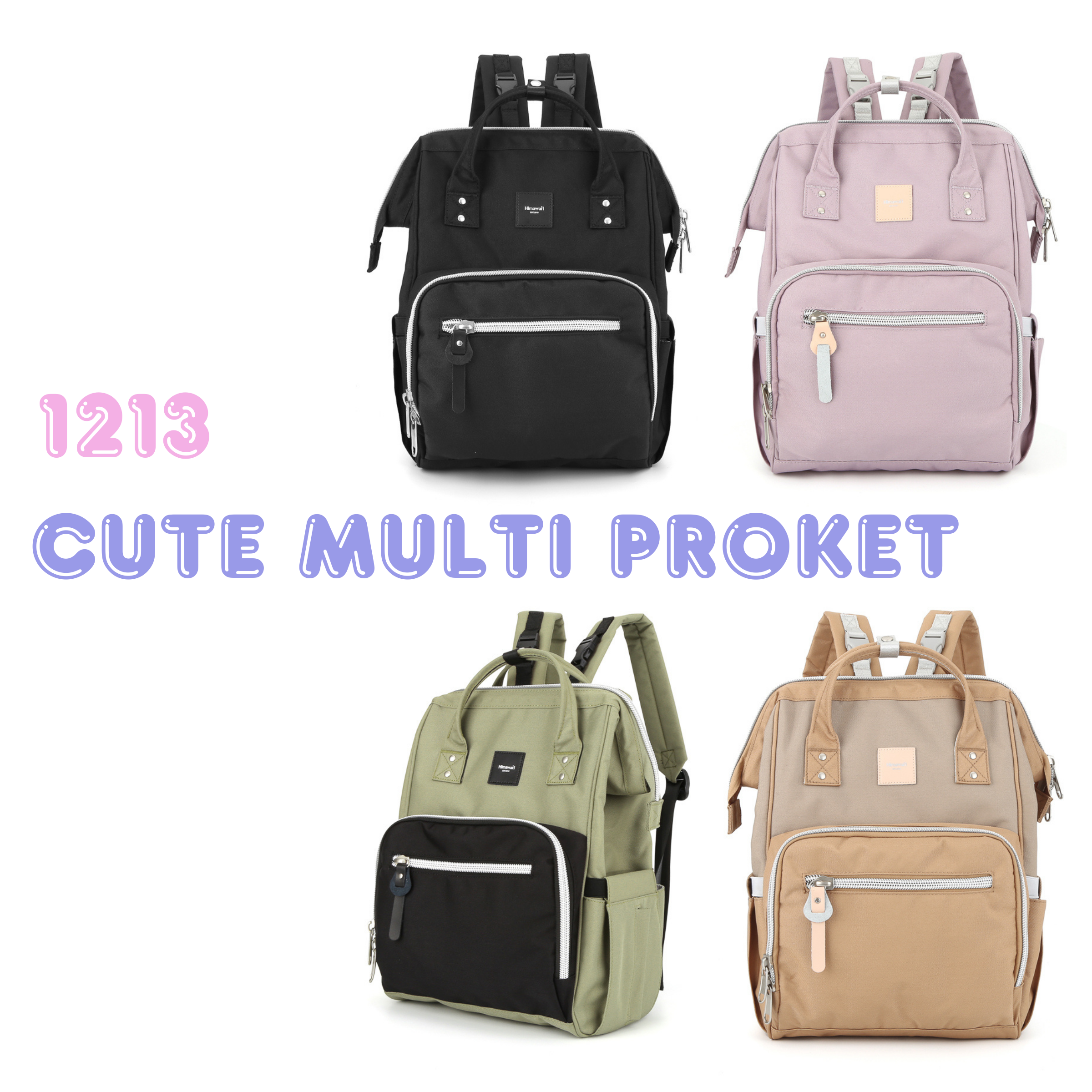 MULTI PORKET  WATERPROOF BACKPACK 1213 - ALL COLOR