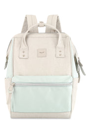 WATER RESISTANT LAPTOP BACKPACK-GREY/MINT