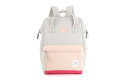 EVA Waterproof Backpack with USB Port 9004 LIGHT GREY / PINK #01