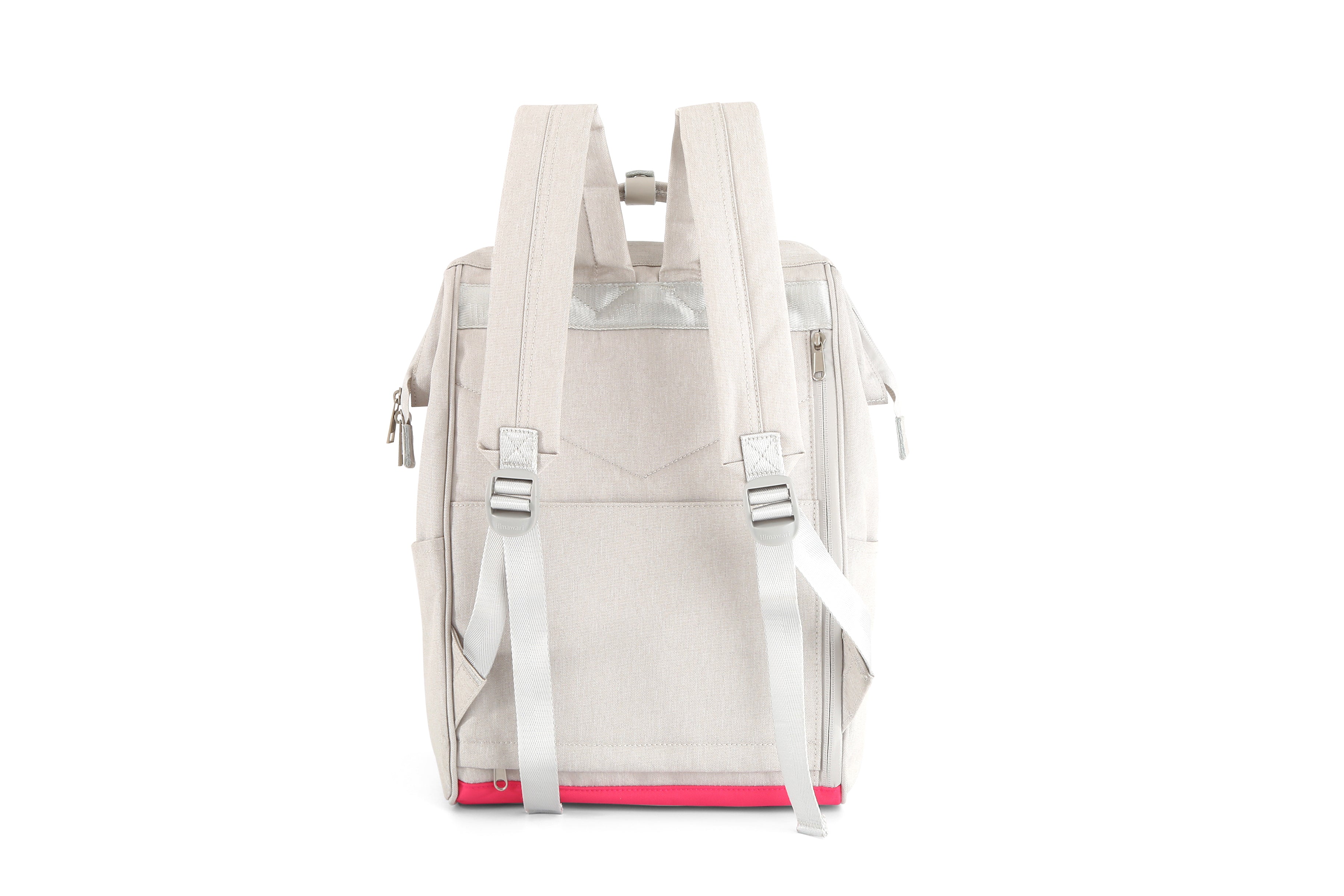 EVA Waterproof Backpack with USB Port 9004 LIGHT GREY / PINK #01