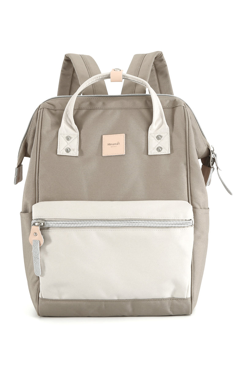 WATER RESISTANT LAPTOP BACKPACK-KHAKI/CREAM