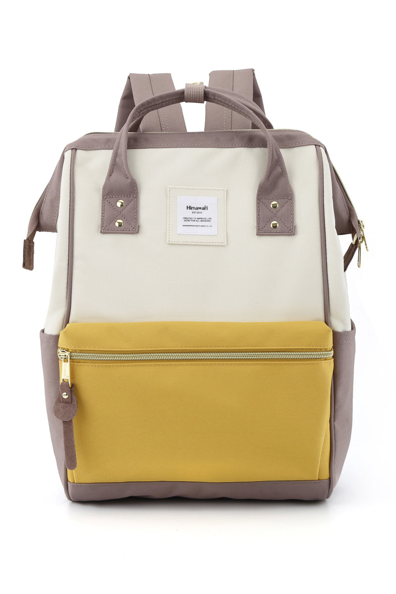 Holly Daze 15" Waterproof Backpack-WHITE/LEMON/TAUPE