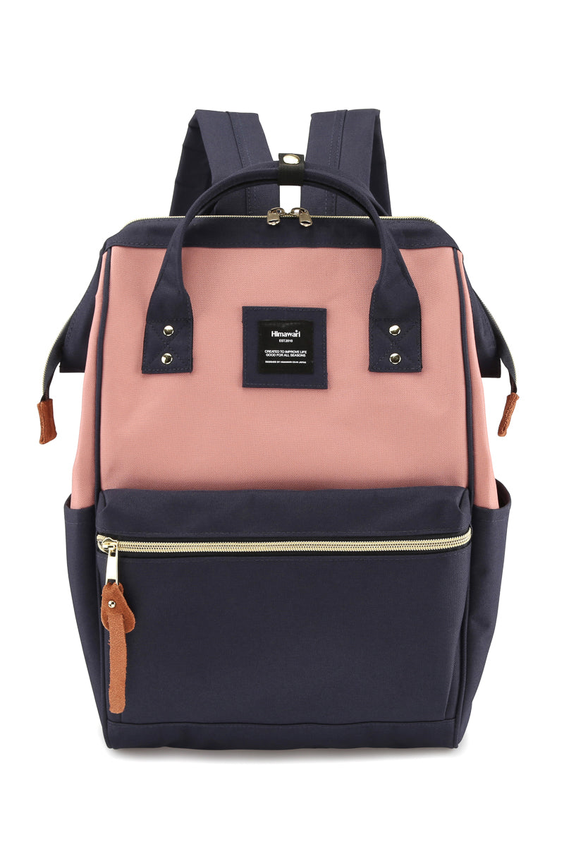 Holly Daze 15" Waterproof Backpack-PINK/NAVY