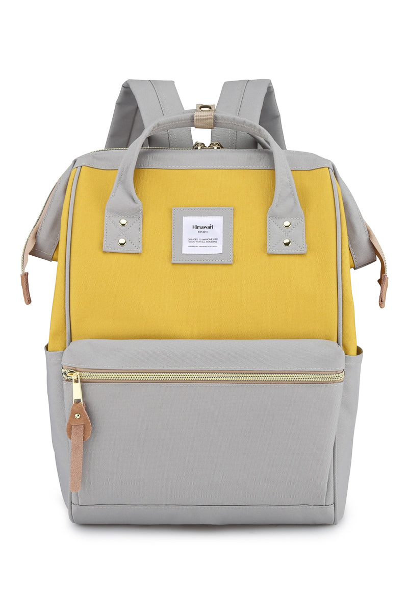 Holly Daze 15" Waterproof Backpack-GREY/PINK/STRIPE