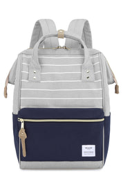 Holly Daze 15" Waterproof Backpack-GREY/YELLOW/STRIPE