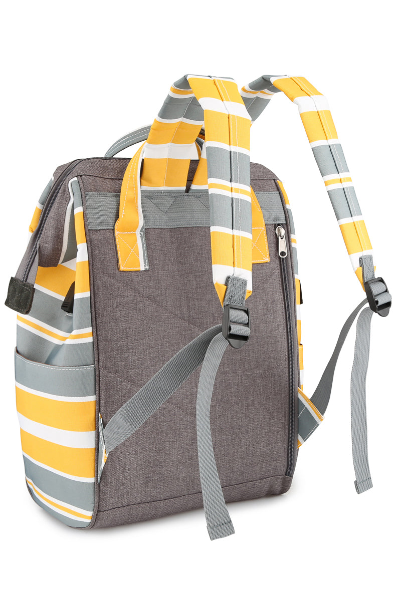 TRAVEL SCHOOL WATERPROOF BACKPACK - ABCD- YELLOW