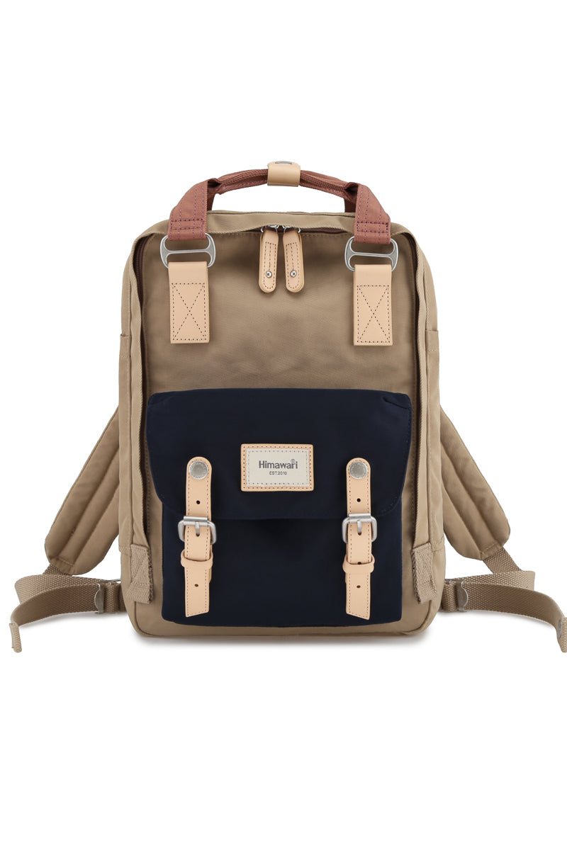 14.9 VINTAGE WATERPROOF BACKPACK-HY188L-BEIGE/GERY/77