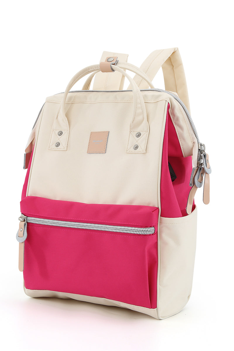 WATER RESISTANT LAPTOP BACKPACK-MAGENTA/CREAM