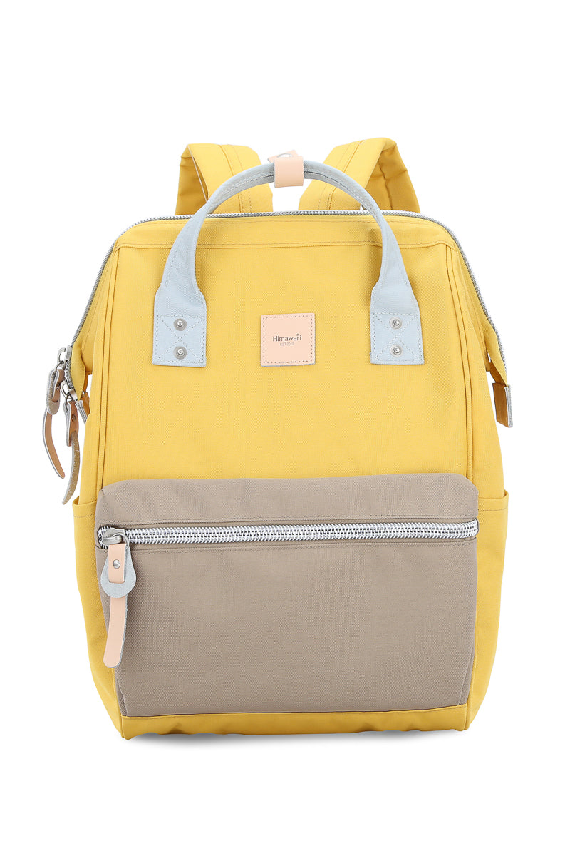 WATER RESISTANT LAPTOP BACKPACK-1881 - CREAM/BLUE