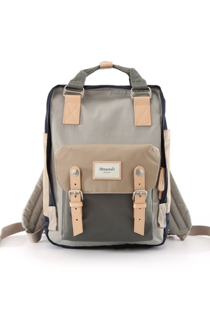 14.9 VINTAGE WATERPROOF BACKPACK-HY188L-GREEN/YELLOW/56